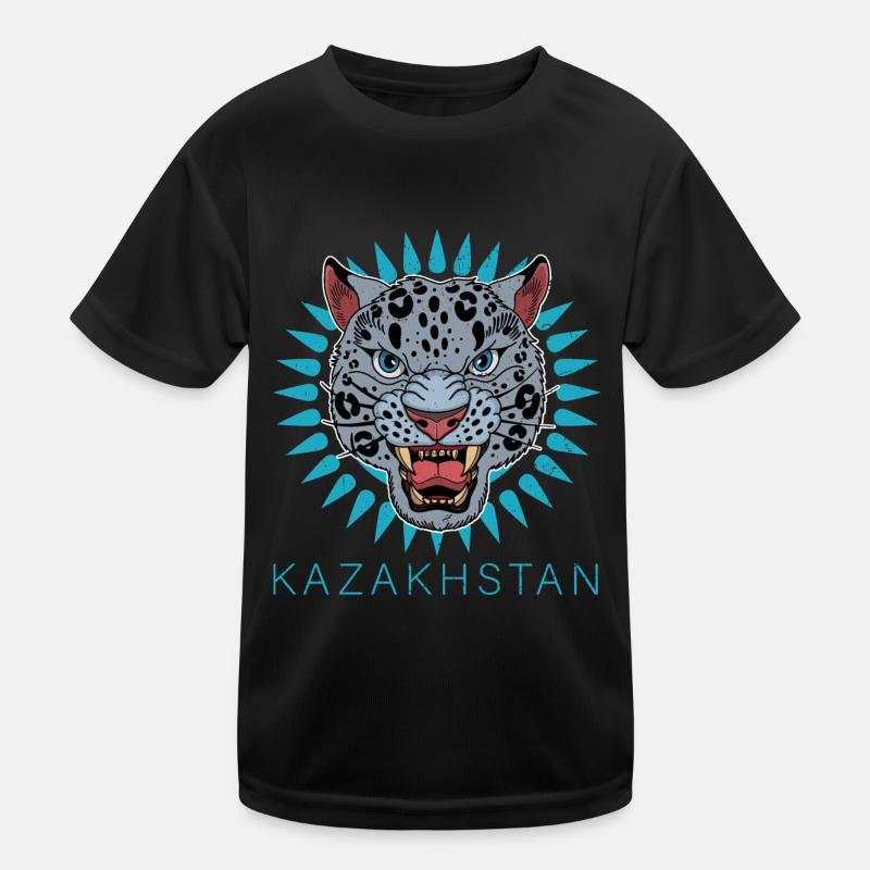 Kasachstan Herkunft Kasach Schneeleopard Kinder Funktions-T-Shirt