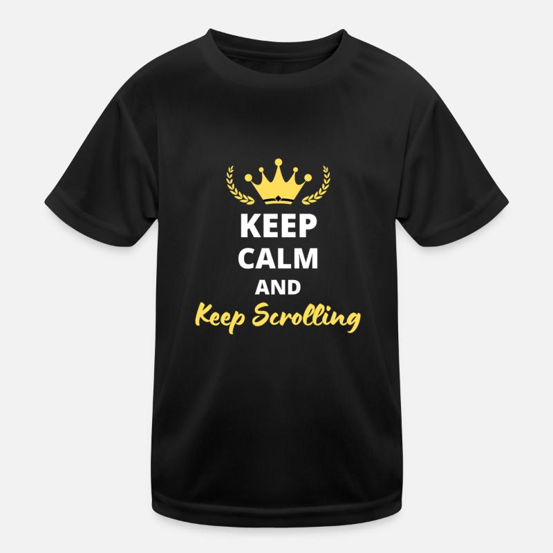 "Keep Calm and Keep Scrolling" - Screen Addict Kids Functional T-Shirt