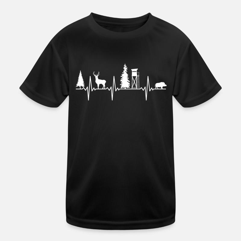 Jäger Herzschlag Kinder Funktions-T-Shirt