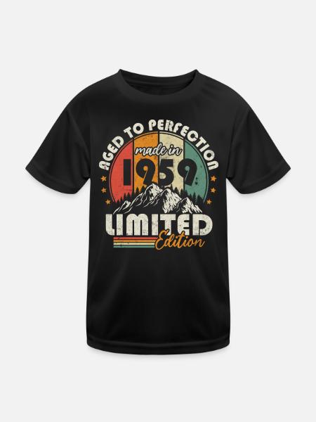 Vintage 1959 Vintage Retro Birthday Gift - Kids Functional T-Shirt - black