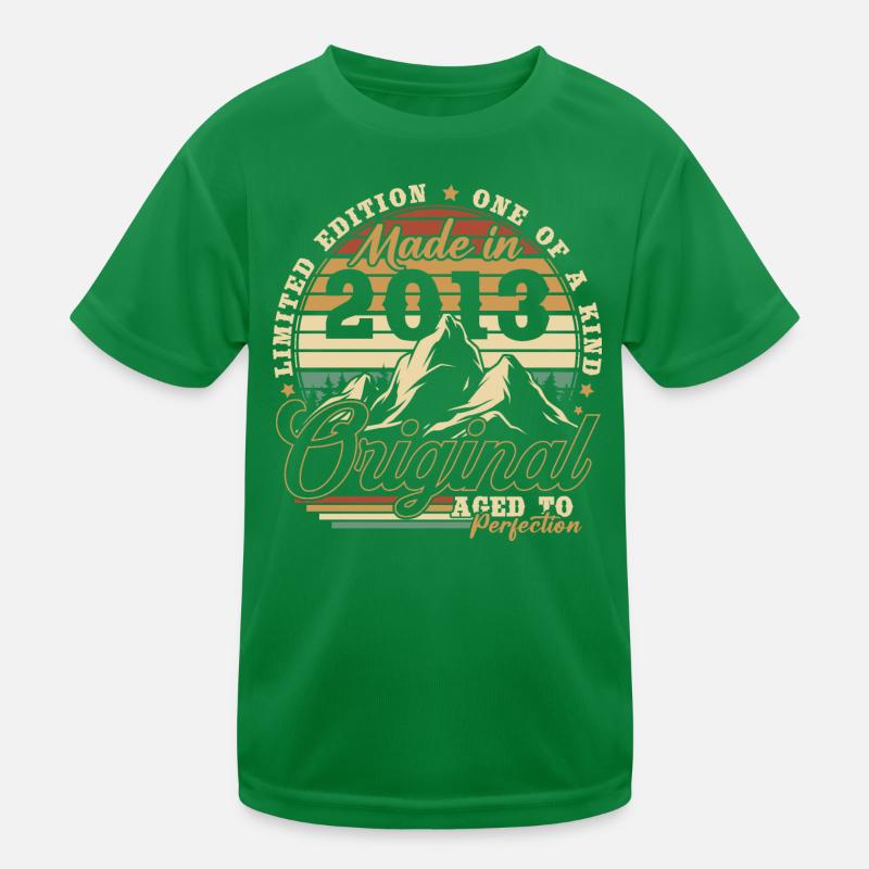 Original 2013 Vintage Retro Jubiläum Kinder Funktions-T-Shirt