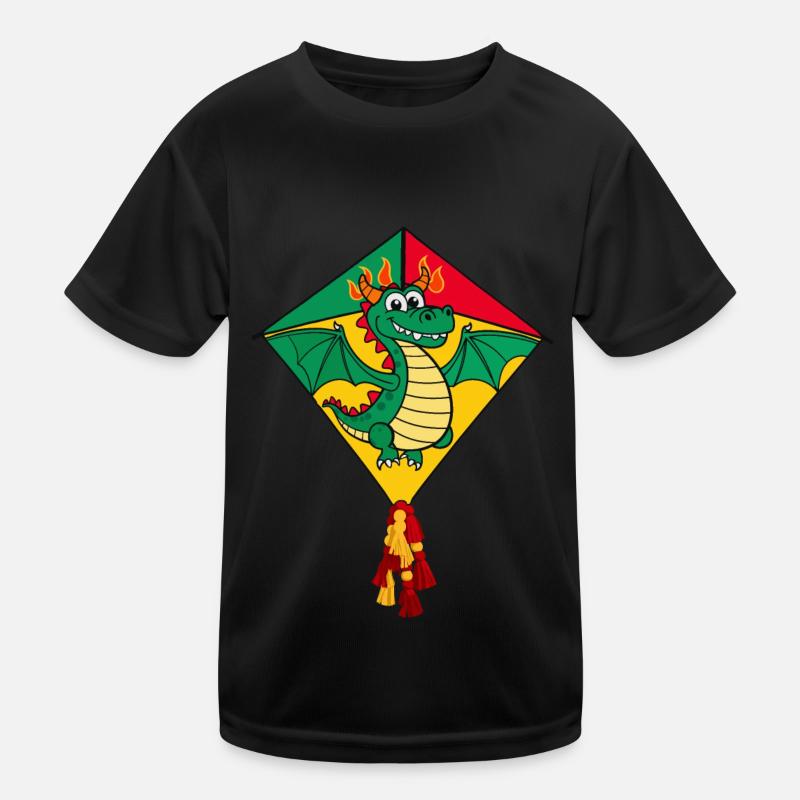 Süßer Flugdrachen Kinder Funktions-T-Shirt