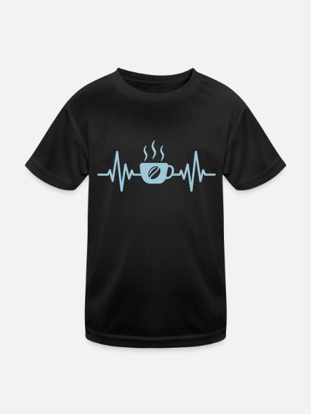 Caffeine kick - Kids Functional T-Shirt - black - Front