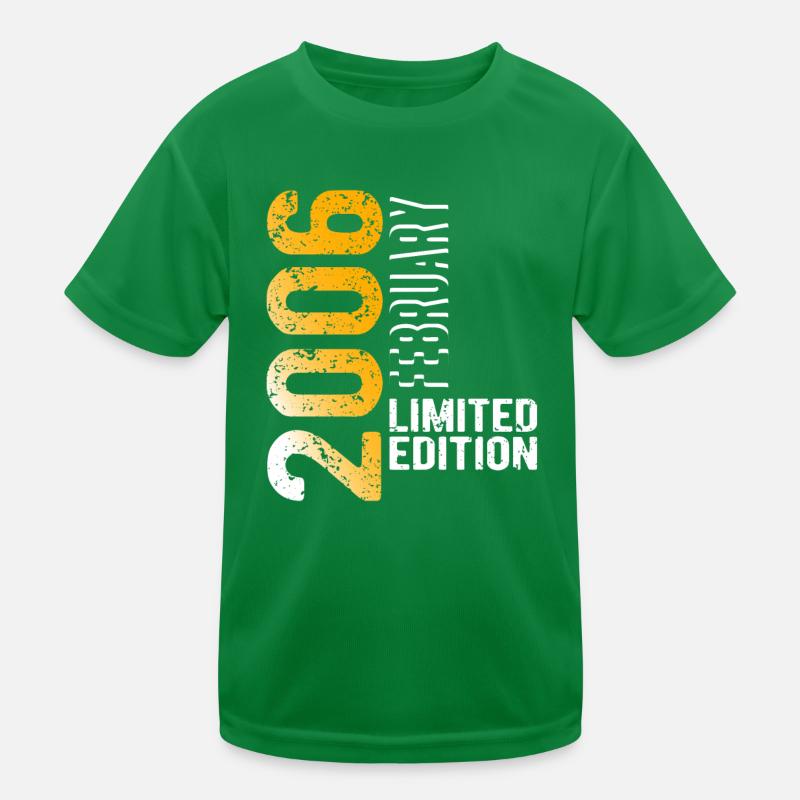 Février 2006 Édition Limitée Année de naissance T-shirt sport Enfant