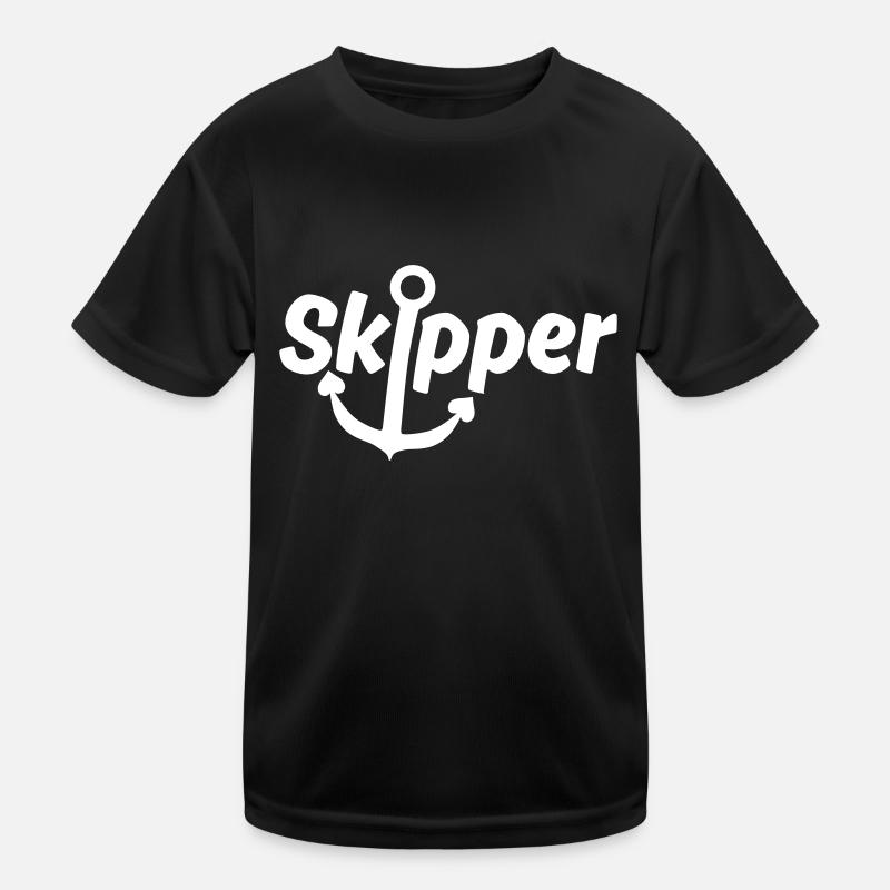 Crew - Skipper Segeln Charter Mannschaft Kinder Funktions-T-Shirt