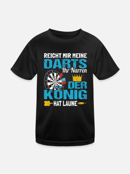 Reicht mir meine Darts Dartspieler Dartsport Dart - Kinder Funktions-T-Shirt - Schwarz - Vorne