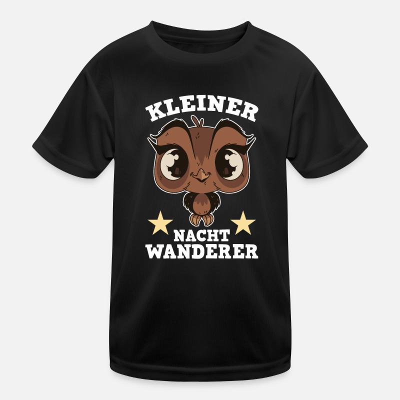 Kleiner Nachtwanderer - Kinder Funktions-T-Shirt - Schwarz