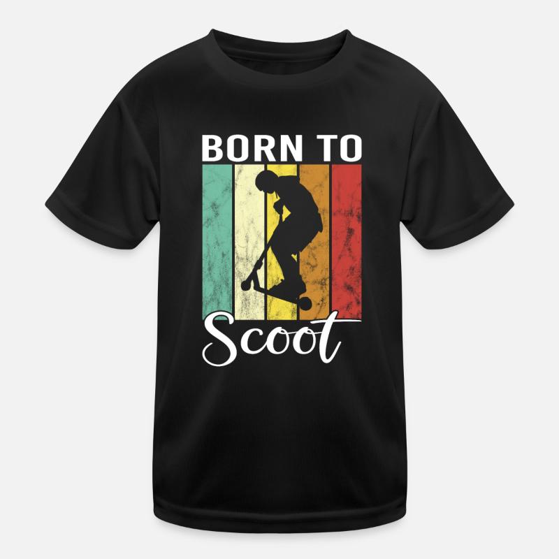 Born to Scoot Stuntscooter Trickscooter Roller Kinder Funktions-T-Shirt