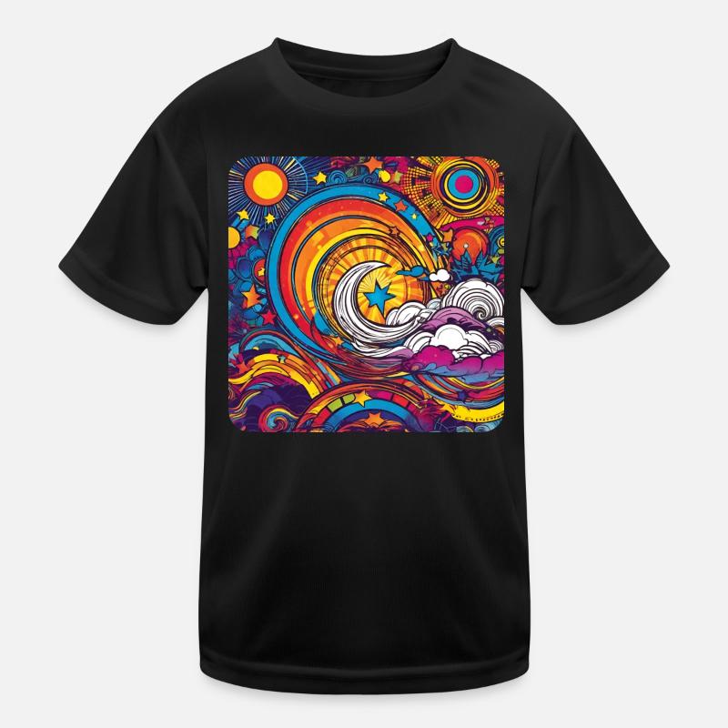 Psychedelisches Motiv IV Kinder Funktions-T-Shirt
