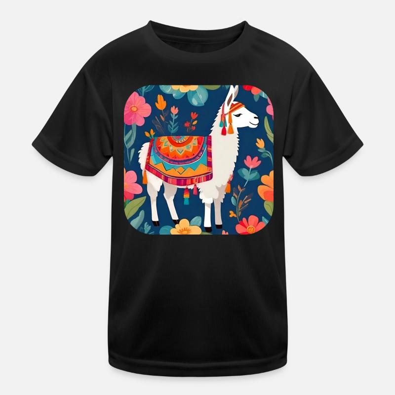 Cooles Lama Kinder Funktions-T-Shirt
