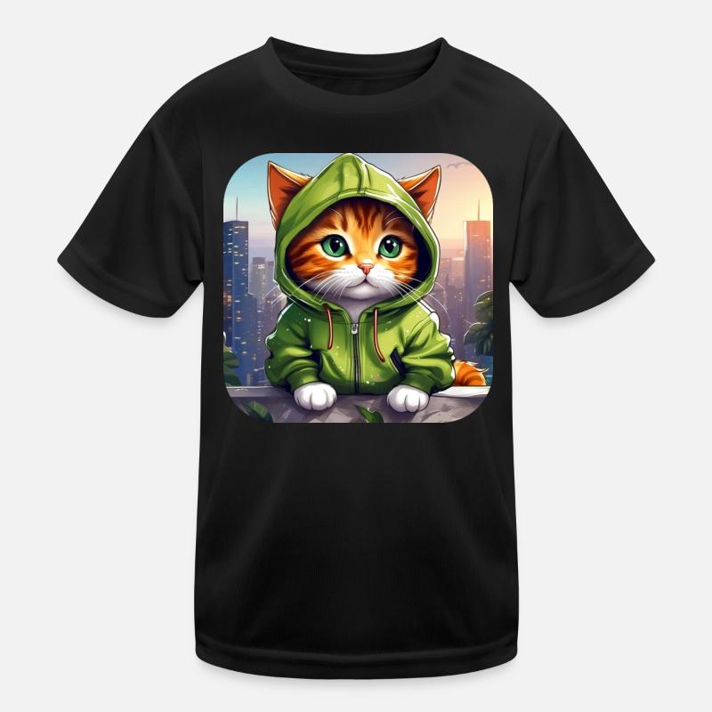 Cool Cat avec sweat à capuche T-shirt sport Enfant