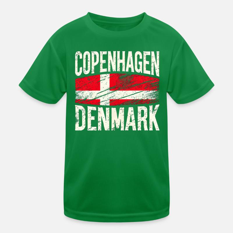 Copenhague Danemark Drapeau T-shirt sport Enfant