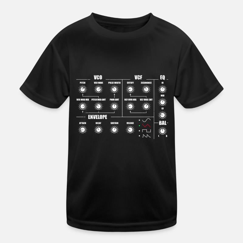Synthesizer Tonstudio Waveform Synthese Elektro Kinder Funktions-T-Shirt