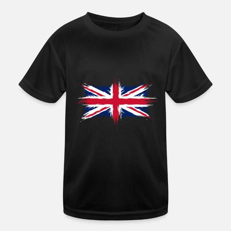 Union Jack Britische Flagge Brush Style Kinder Funktions-T-Shirt