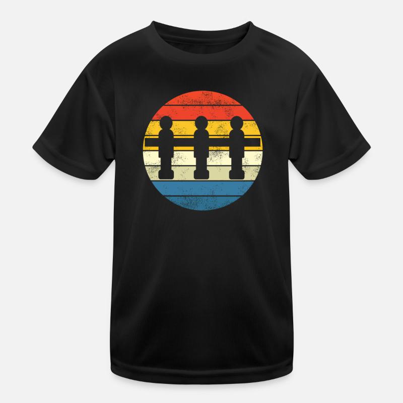 Geschenkidee Tischfussball Kicker Design - Kinder Funktions-T-Shirt - Schwarz