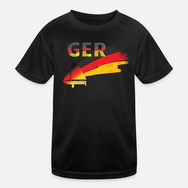 deutschland Segeln Kinder Funktions-T-Shirt