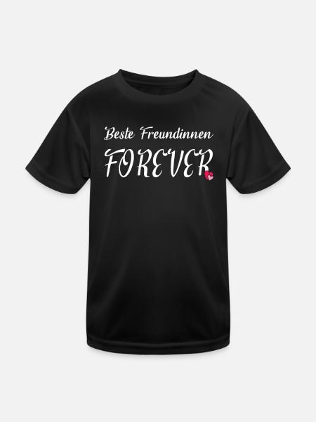 Geschenkidee Freundin schwester - Kinder Funktions-T-Shirt - Schwarz - Vorne