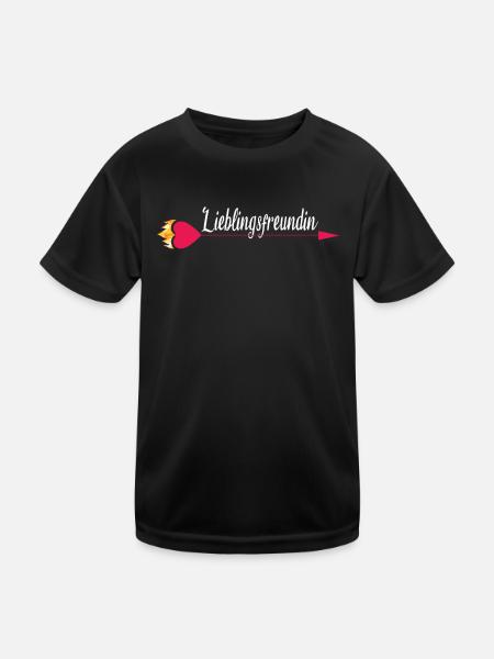 Geschenkidee Freundin schwester - Kinder Funktions-T-Shirt - Schwarz - Vorne