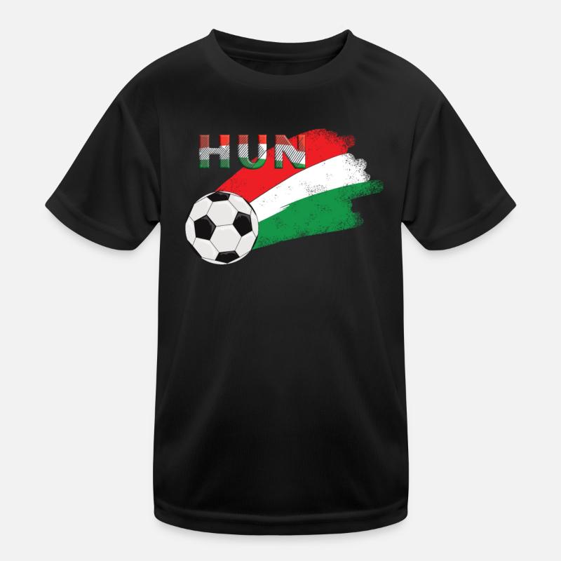 Fahne Ungarn Kinder Funktions-T-Shirt