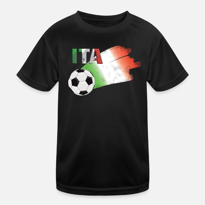 Fahne Italien Kinder Funktions-T-Shirt