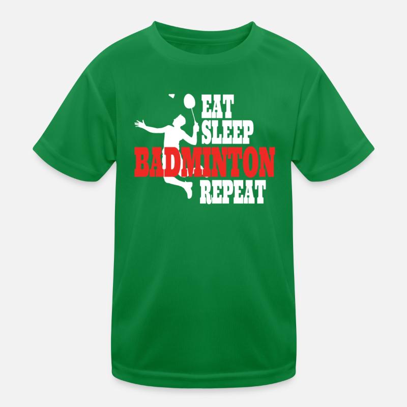 Badminton Spieler Geschenkidee Design Kinder Funktions-T-Shirt