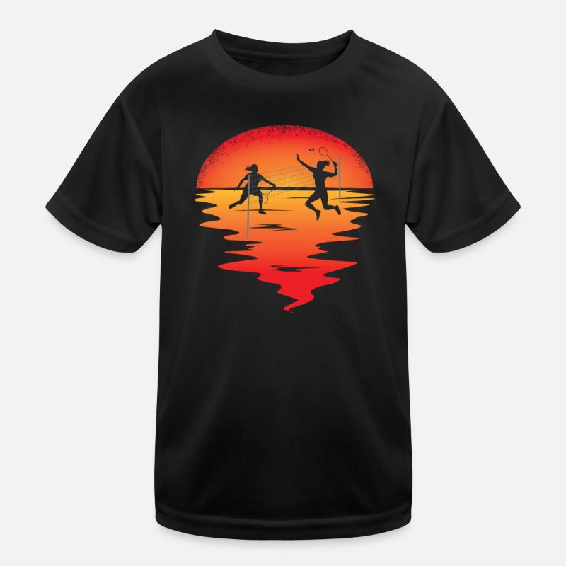 Badminton Spieler Geschenkidee Design Kinder Funktions-T-Shirt