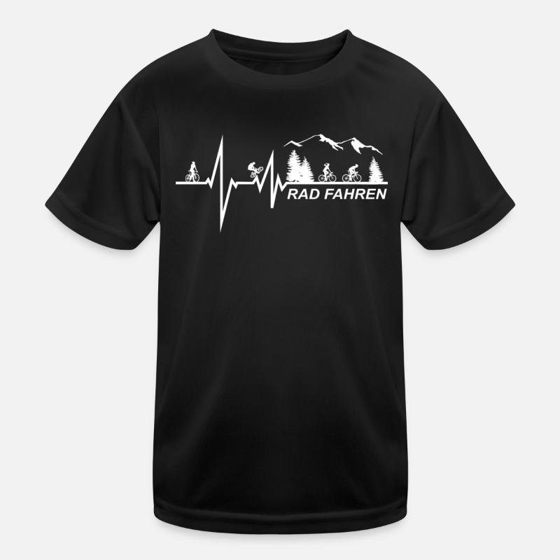 Bicycle Accessories Cyclist Motif Kids Functional T-Shirt