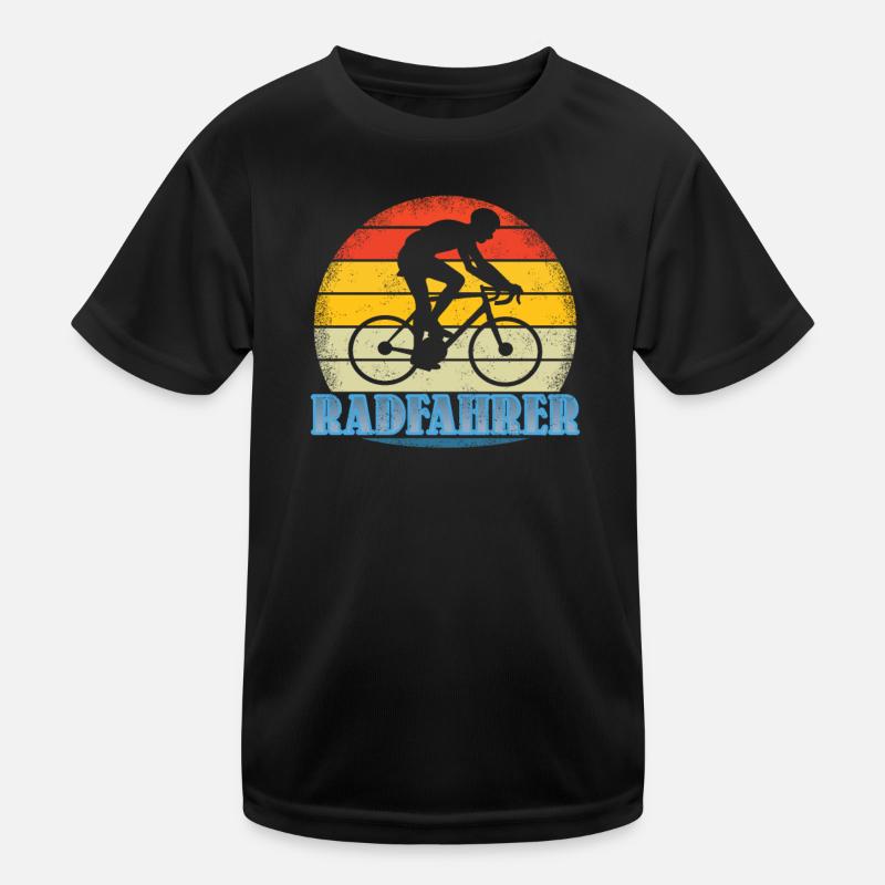 Bicycle Accessories Cyclist Motif Kids Functional T-Shirt