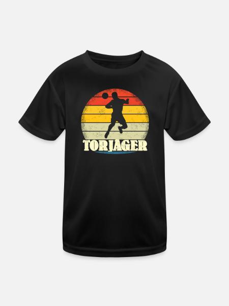 Fußballzubehör Geschenkidee Fußballfan - Kinder Funktions-T-Shirt - Schwarz - Vorne