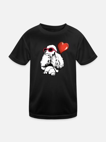 Accessoires pour chiens Caniche Propriétaires de chiens - T-shirt sport Enfant - noir - Devant