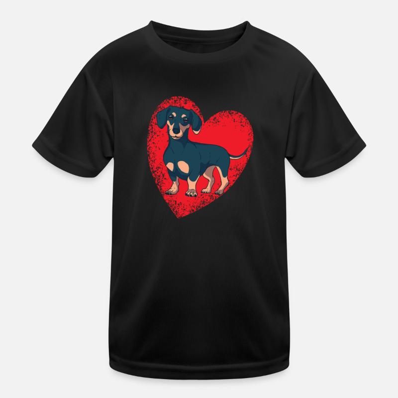 Chien teckel Propriétaire de chien Gechenkidee T-shirt sport Enfant