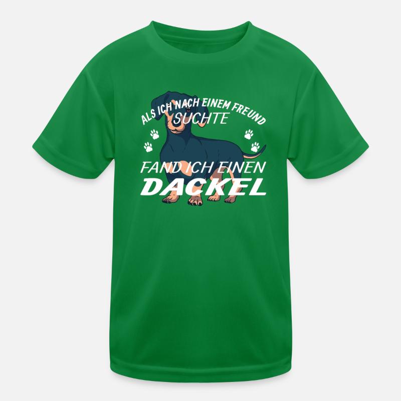 Hund Dackel Hundebesitzer Geschenkidee Kinder Funktions-T-Shirt