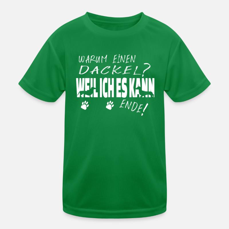 Hund Dackel Hundebesitzer Geschenkidee Kinder Funktions-T-Shirt