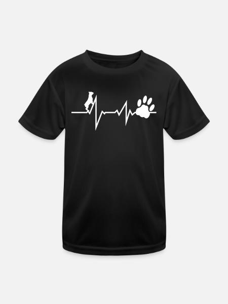 Chien Bulldog Dog Propriétaire Gechenkidee - T-shirt sport Enfant - noir - Devant