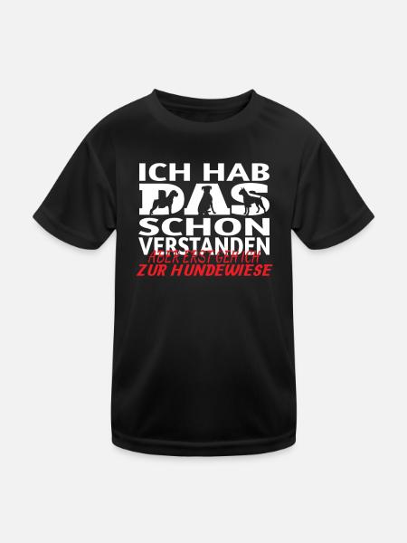 Hund Boxer Hundebesitzer Geschenkidee - Kinder Funktions-T-Shirt - Schwarz - Vorne