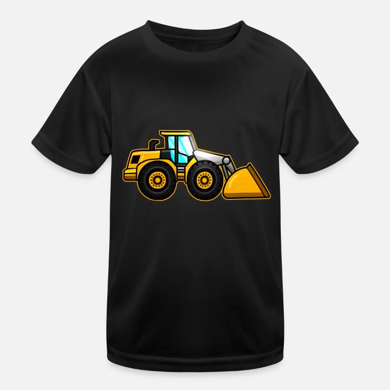 Chargeuse sur pneus jaune T-shirt sport Enfant