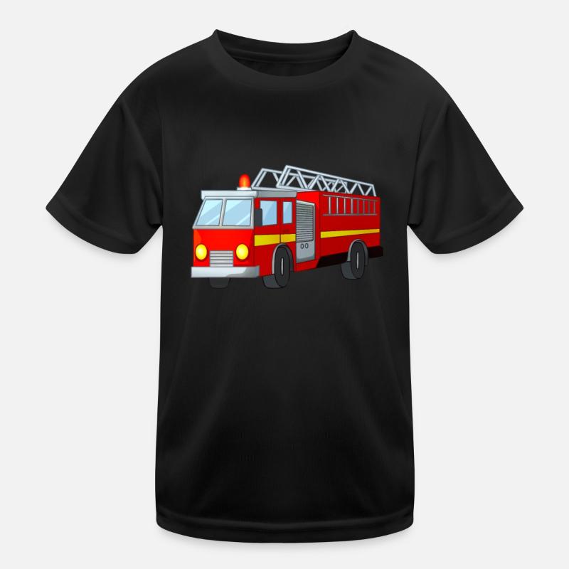 Kind Feuerwehrauto Kindergeburtstag Geschenk Kinder Funktions-T-Shirt
