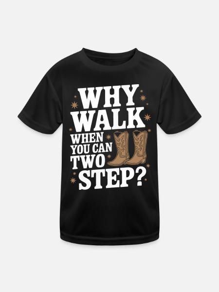 Line Dancing Dancing Dancers - Kids Functional T-Shirt - black - Front