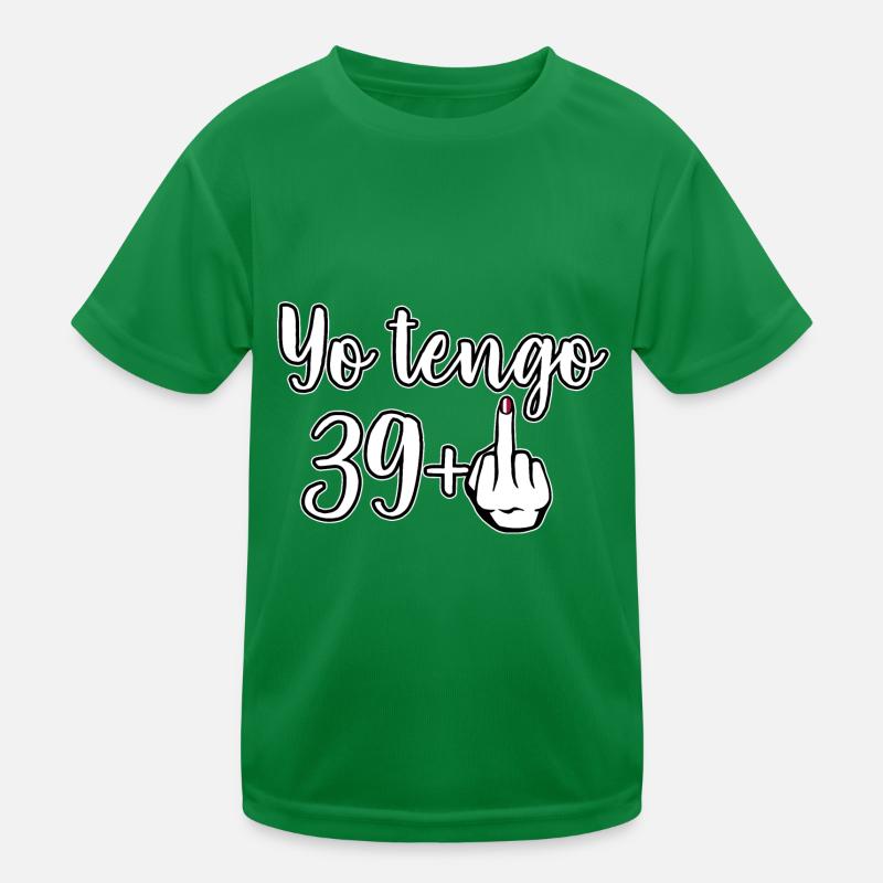 Ich bin 39 Plus 1 Mittelfinger 40. Geburtstag Kinder Funktions-T-Shirt