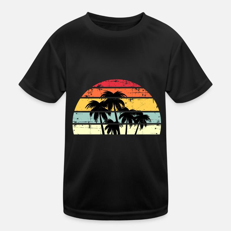 Palm Retro Sunset Kids Functional T-Shirt