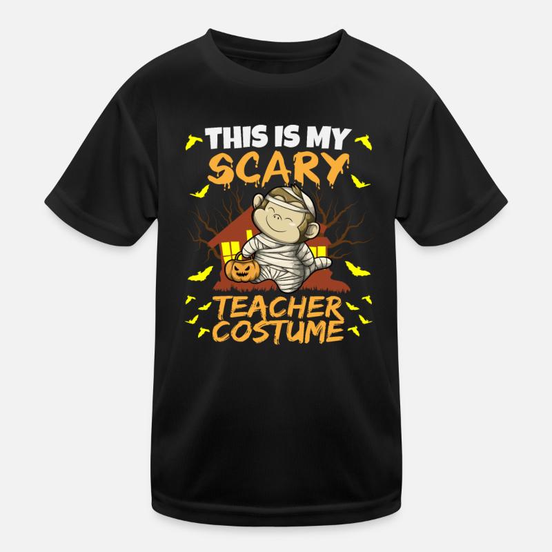 This Is My Scary Teacher Costume School Halloween Kids Functional T-Shirt