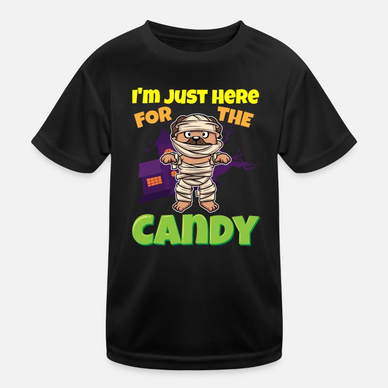I'm Just Here For The Candy Scary Halloween Beast Kinder Funktions-T-Shirt