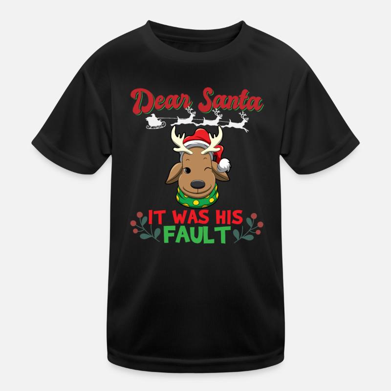 Cher Père Noël, c’était de sa faute si ses frères et sœurs correspondaient à Noël T-shirt sport Enfant
