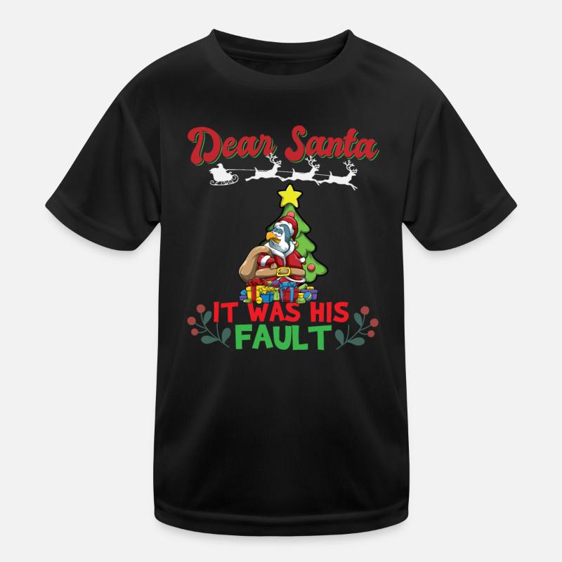 Cher Père Noël, c’était de sa faute si ses frères et sœurs correspondaient à Noël T-shirt sport Enfant