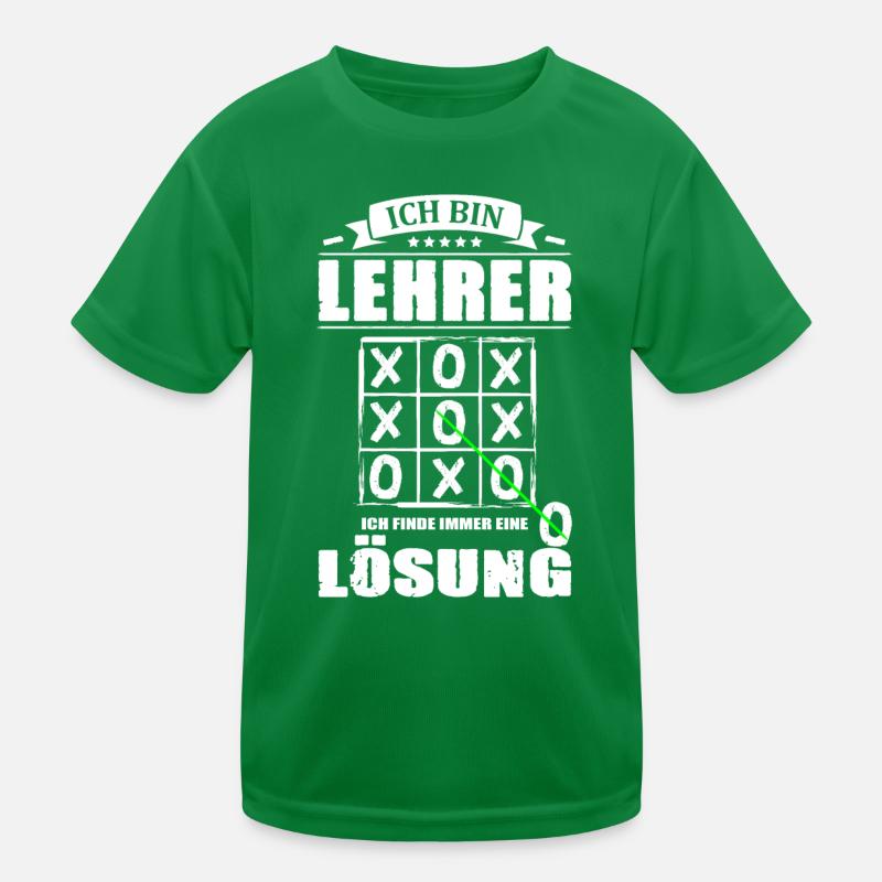 Ich Bin Lehrer Ich Finde Immer Eine Lösung Kinder Funktions-T-Shirt