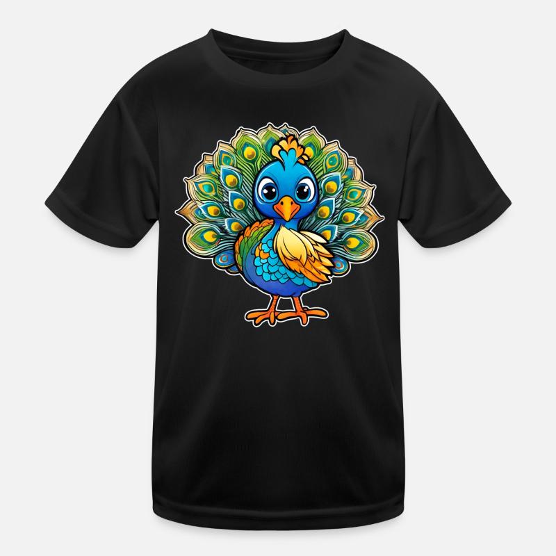 Niedlicher Pfau III Kinder Funktions-T-Shirt