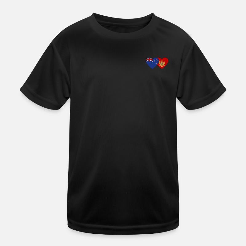 Drapeau du Monténégro néo-zélandais T-shirt sport Enfant
