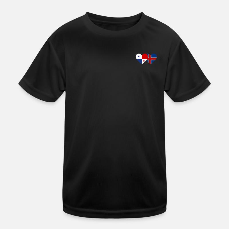 Cœur de drapeau de l’île de Panama T-shirt sport Enfant
