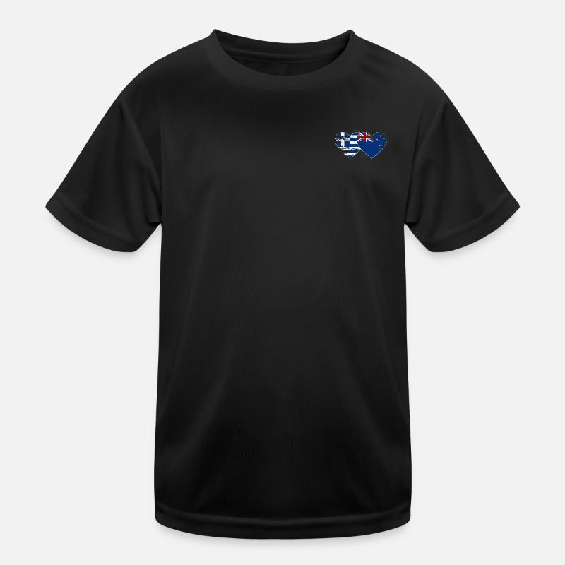 Grèce Drapeau néo-zélandais utilisé T-shirt sport Enfant