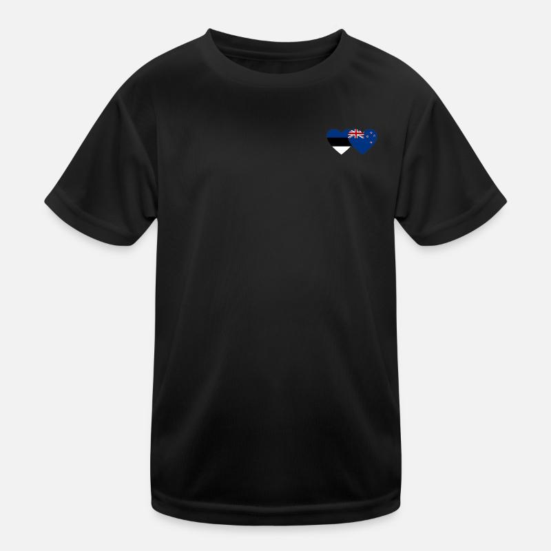 Estonie Drapeau néo-zélandais utilisé T-shirt sport Enfant